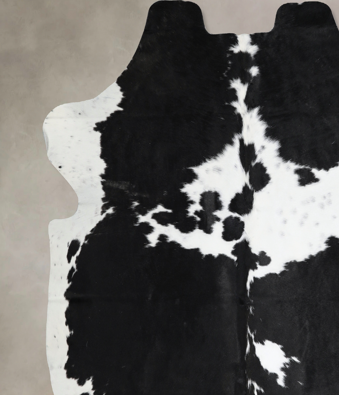 Black and White X-Large Brazilian Cowhide Rug 6'6"H x 6'5"W #A40975 by