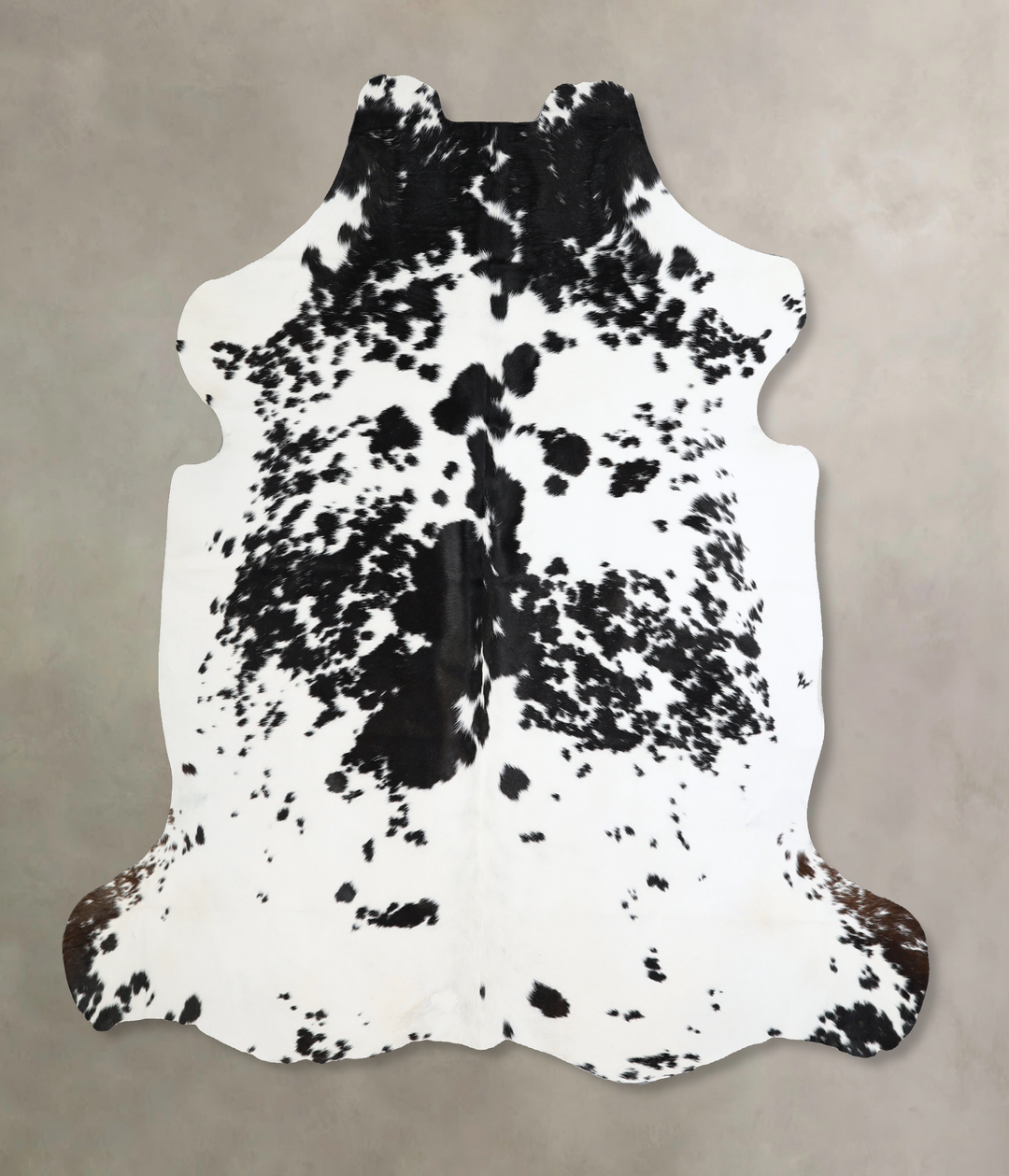 Black and White X-Large Brazilian Cowhide Rug 6'6"H x 6'9"W #A40976 by