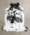 Black and White X-Large Brazilian Cowhide Rug 6'6