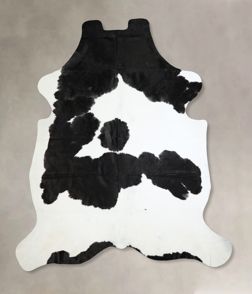 Black and White XX-Large Brazilian Cowhide Rug 8'2"H x 6'11"W #A40978 by Hudson Hides