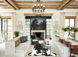 Black and White X-Large Brazilian Cowhide Rug 7'0"H x 6'4"W #A40980 by Hudson Hides