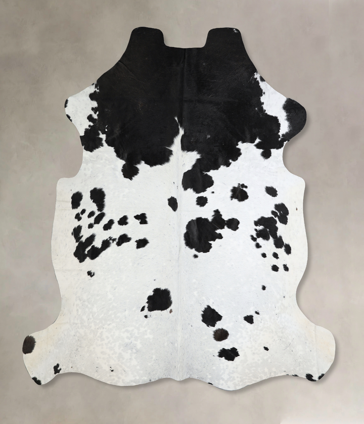 Black and White X-Large Brazilian Cowhide Rug 7'0"H x 6'11"W #A40981 by Hudson Hides
