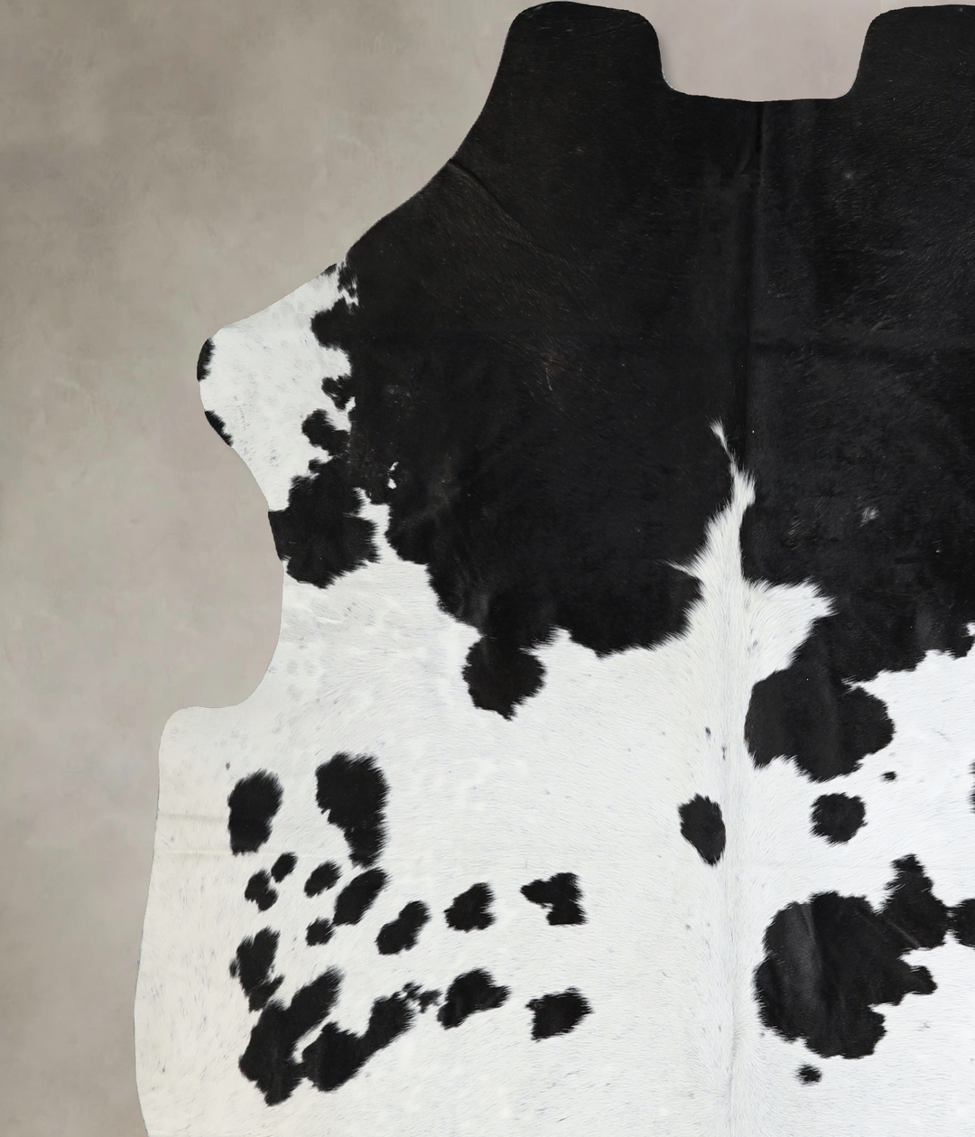 Black and White X-Large Brazilian Cowhide Rug 7'0"H x 6'11"W #A40981 b