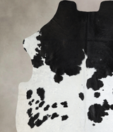 Black and White X-Large Brazilian Cowhide Rug 7'0"H x 6'11"W #A40981 by Hudson Hides