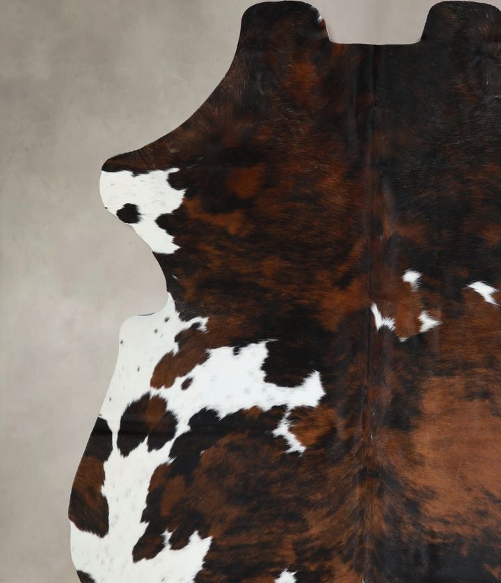 Tricolor X-Large European Cowhide Rug 7'2"H x 6'3"W #A40985 by Hudson Hides