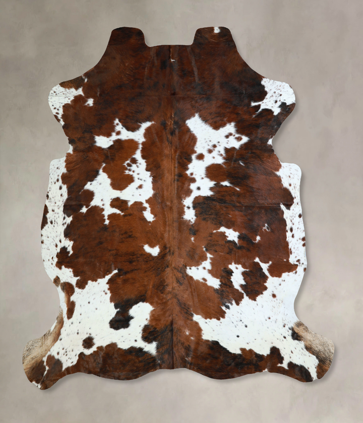 Tricolor X-Large European Cowhide Rug 7'0"H x 6'4"W #A40986 by Hudson Hides