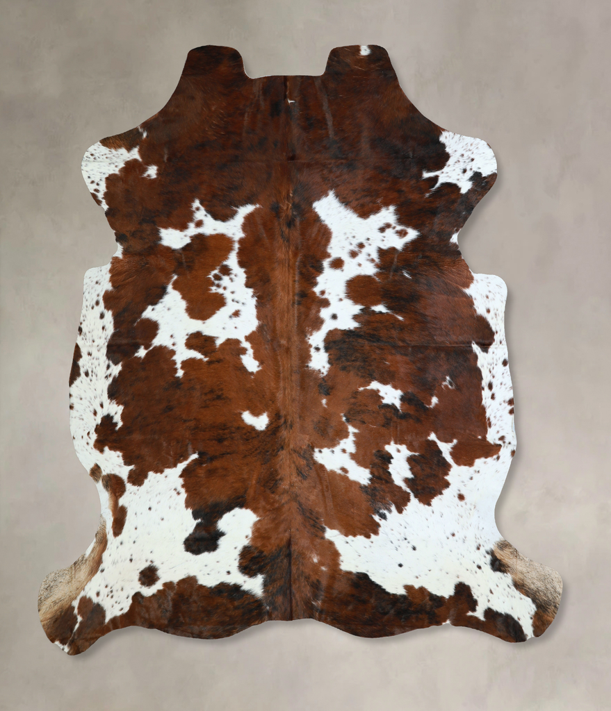 Tricolor X-Large European Cowhide Rug 7'0"H x 6'4"W #A40986 by Hudson Hides
