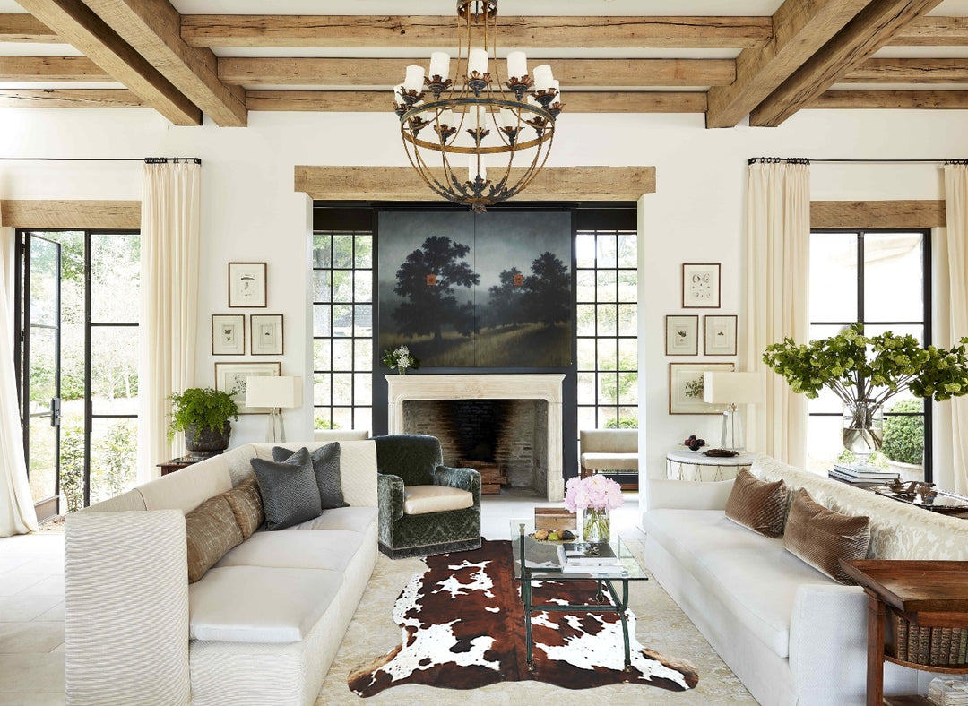 Tricolor X-Large European Cowhide Rug 7'0"H x 6'4"W #A40986 by Hudson 