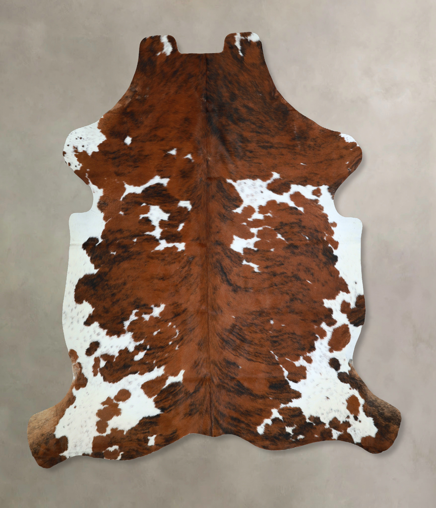 Tricolor X-Large European Cowhide Rug 7'0"H x 6'2"W #A40988 by Hudson Hides