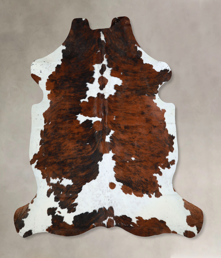 Tricolor X-Large European Cowhide Rug 6'10"H x 6'5"W #A40989 by Hudson Hides