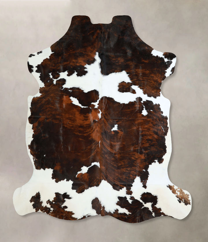 Tricolor X-Large European Cowhide Rug 6'9"H x 6'5"W #A40991 by Hudson Hides