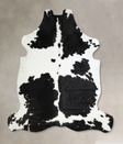 Black and White X-Large Brazilian Cowhide Rug 7'1"H x 6'5"W #A40993 by Hudson Hides