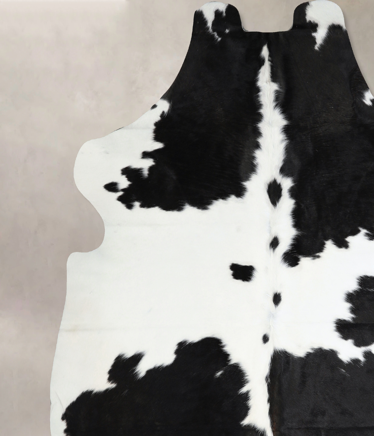 Black and White X-Large Brazilian Cowhide Rug 7'1"H x 6'5"W #A40993 by Hudson Hides