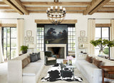 Black and White X-Large Brazilian Cowhide Rug 7'1"H x 6'5"W #A40993 by Hudson Hides