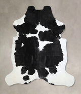 Black and White X-Large Brazilian Cowhide Rug 7'4"H x 6'7"W #A40995 by Hudson Hides