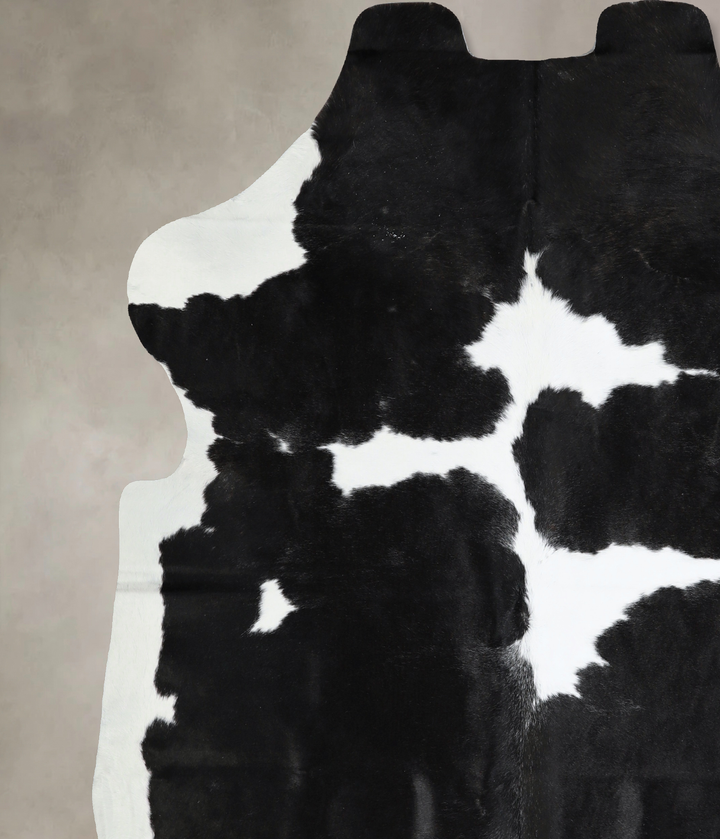 Black and White X-Large Brazilian Cowhide Rug 7'4"H x 6'7"W #A40995 by Hudson Hides