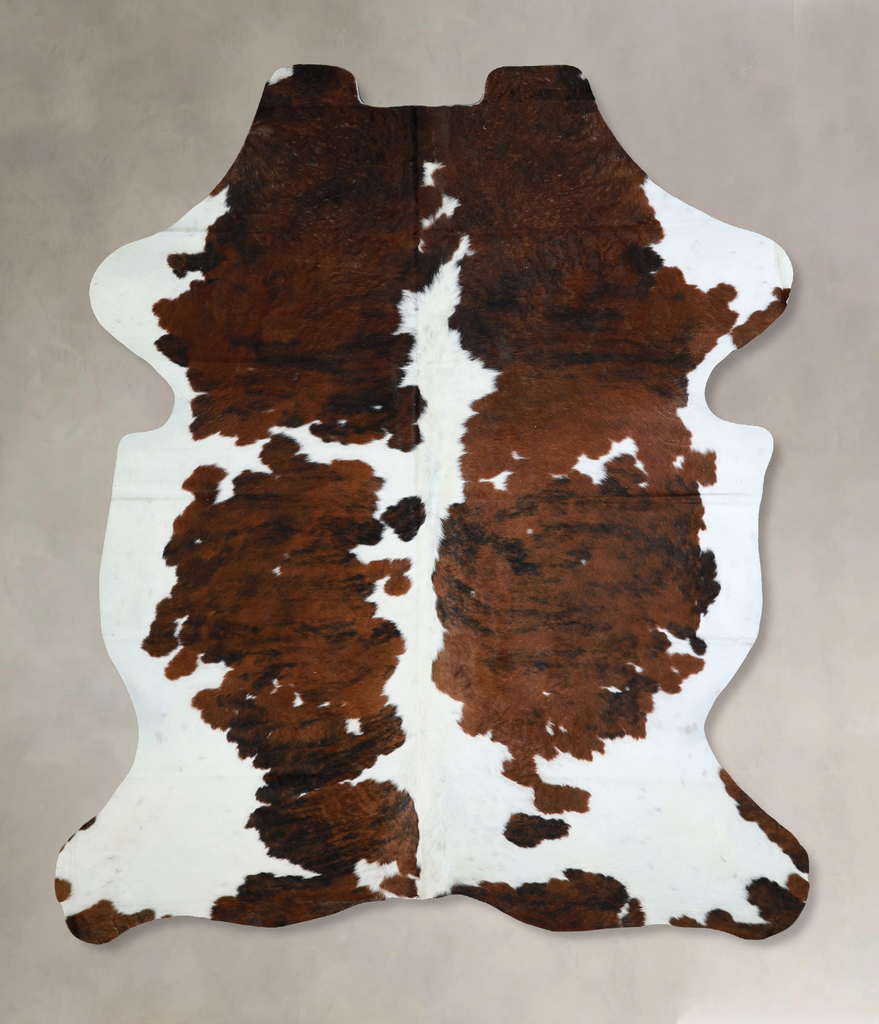 Tricolor X-Large European Cowhide Rug 7'4"H x 5'11"W #A41000 by Hudson Hides