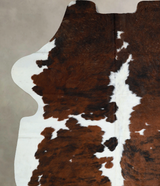 Tricolor X-Large European Cowhide Rug 7'4"H x 5'11"W #A41000 by Hudson Hides