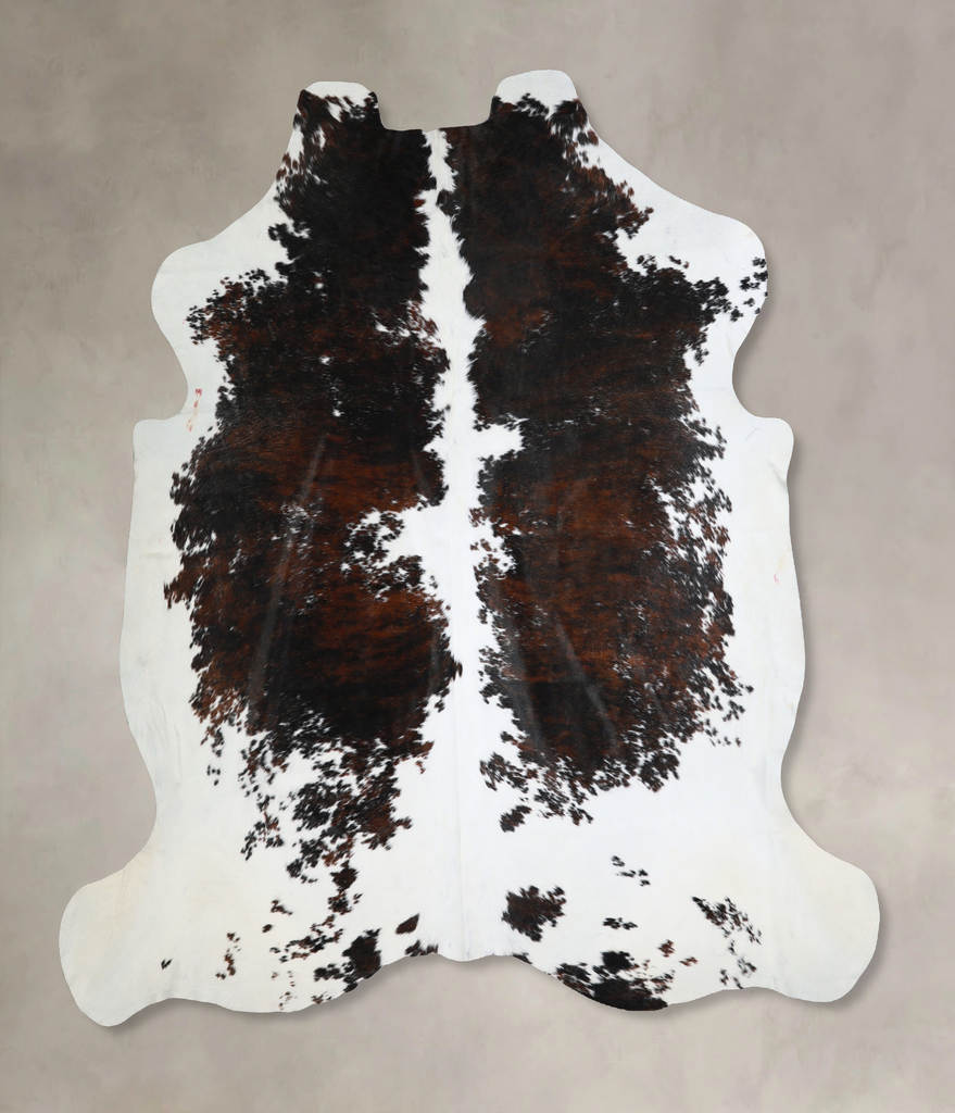 Tricolor XX-Large European Cowhide Rug 7'3"H x 7'1"W #A41004 by Hudson Hides