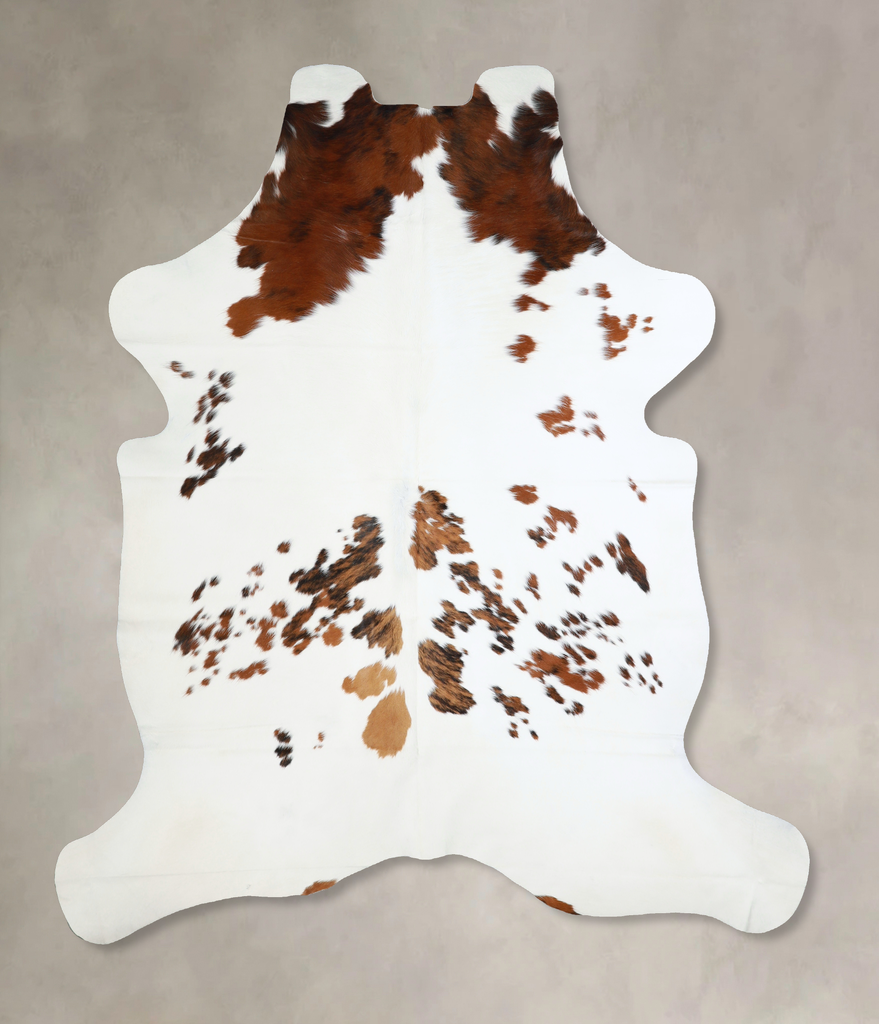 Tricolor X-Large European Cowhide Rug 7'4"H x 6'1"W #A41005 by Hudson Hides
