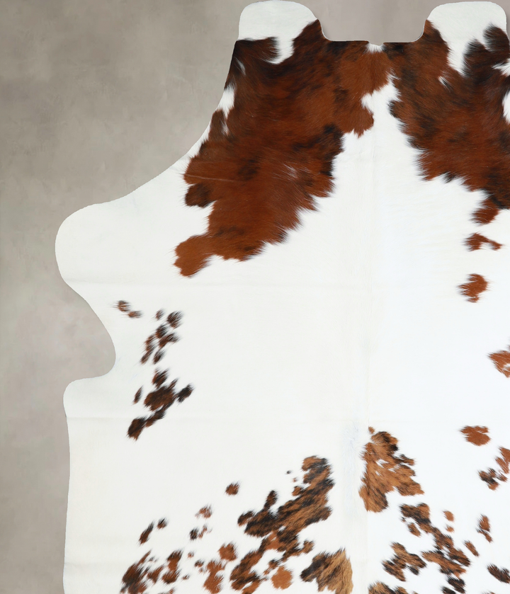 Tricolor X-Large European Cowhide Rug 7'4"H x 6'1"W #A41005 by Hudson Hides