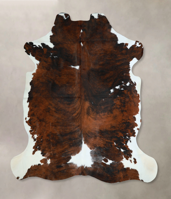 Tricolor X-Large European Cowhide Rug 7'0"H x 6'9"W #A41006 by Hudson Hides