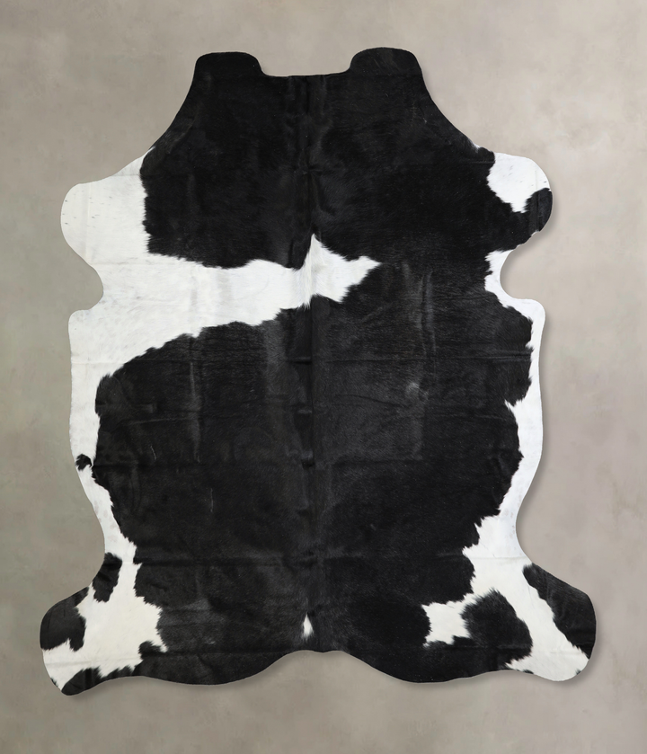 Black and White X-Large Brazilian Cowhide Rug 7'3"H x 6'8"W #A41012 by Hudson Hides