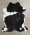 Black and White X-Large Brazilian Cowhide Rug 7'3