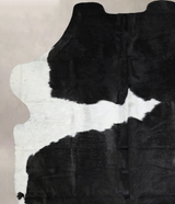 Black and White X-Large Brazilian Cowhide Rug 7'3"H x 6'8"W #A41012 by Hudson Hides