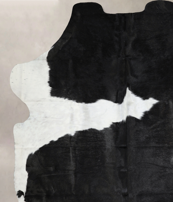 Black and White X-Large Brazilian Cowhide Rug 7'3"H x 6'8"W #A41012 by Hudson Hides