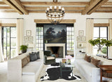 Black and White X-Large Brazilian Cowhide Rug 7'3"H x 6'8"W #A41012 by Hudson Hides