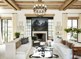 Black and White X-Large Brazilian Cowhide Rug 7'1"H x 6'6"W #A41013 by Hudson Hides