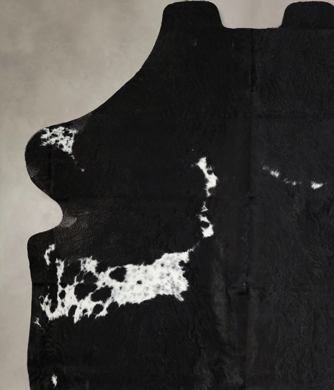 Black and White X-Large Brazilian Cowhide Rug 7'2"H x 6'8"W #A41014 by