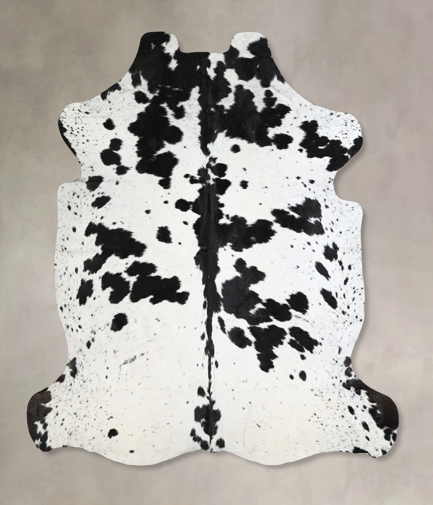 Black and White X-Large Brazilian Cowhide Rug 6'11"H x 6'8"W #A41016 by Hudson Hides