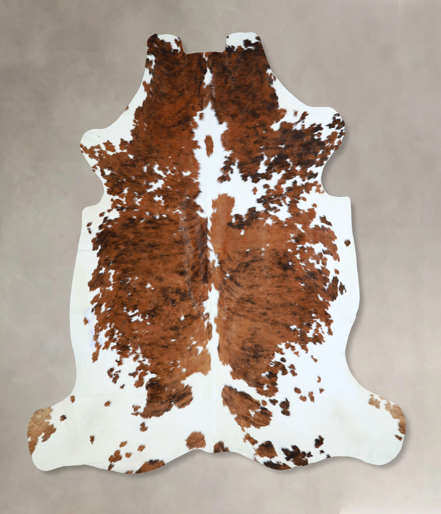 Tricolor X-Large European Cowhide Rug 6'10"H x 6'9"W #A41017 by Hudson Hides