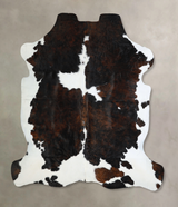 Tricolor X-Large European Cowhide Rug 6'8"H x 6'5"W #A41020 by Hudson Hides