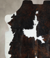 Tricolor X-Large European Cowhide Rug 6'8"H x 6'5"W #A41020 by Hudson Hides