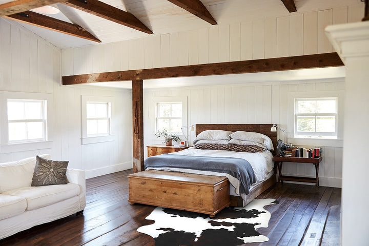 Tricolor X-Large European Cowhide Rug 6'9"H x 6'5"W #A41021 by Hudson Hides