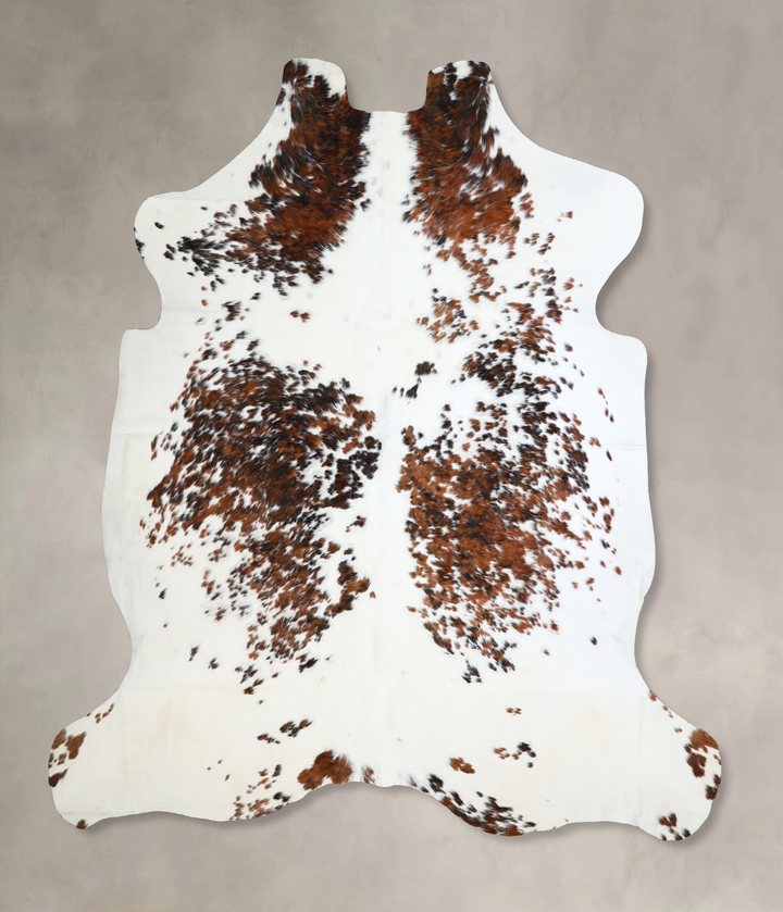 Tricolor X-Large European Cowhide Rug 6'10"H x 6'11"W #A41022 by Hudson Hides