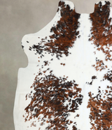 Tricolor X-Large European Cowhide Rug 6'10"H x 6'11"W #A41022 by Hudson Hides