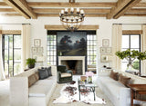 Tricolor X-Large European Cowhide Rug 6'10"H x 6'11"W #A41022 by Hudson Hides