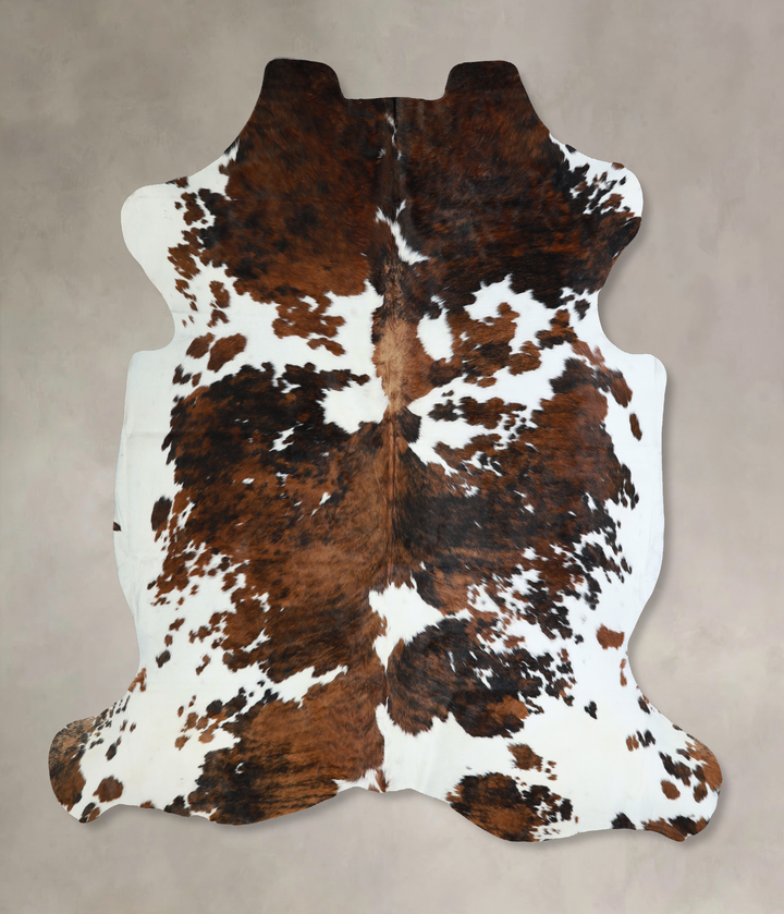 Tricolor X-Large European Cowhide Rug 6'9"H x 6'7"W #A41023 by Hudson Hides