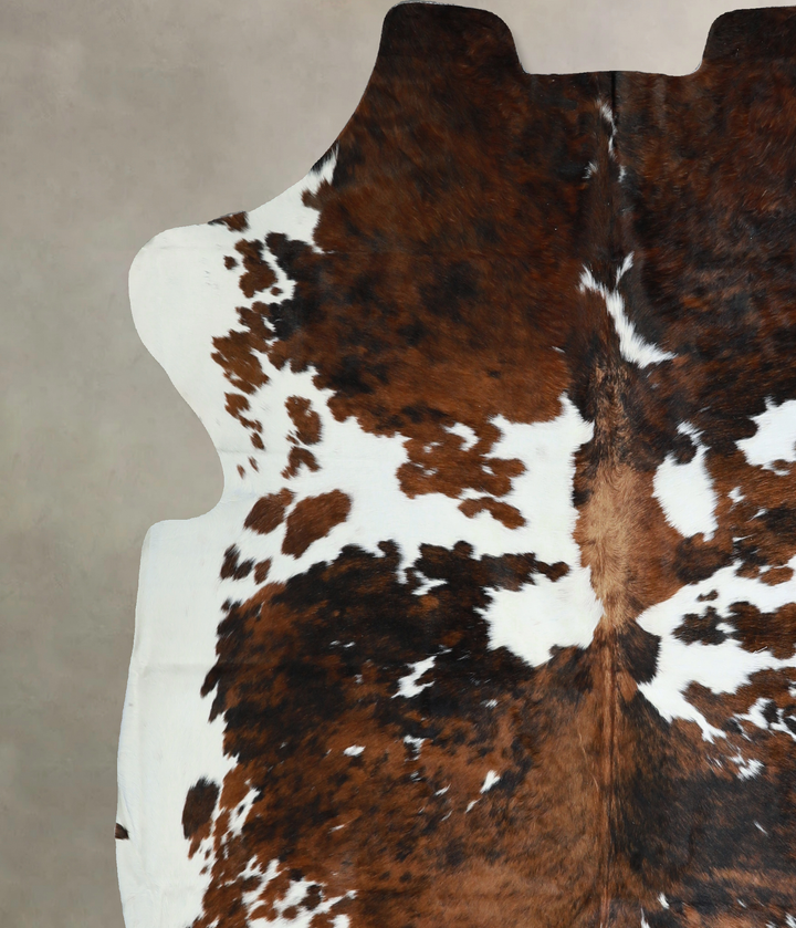 Tricolor X-Large European Cowhide Rug 6'9"H x 6'7"W #A41023 by Hudson Hides