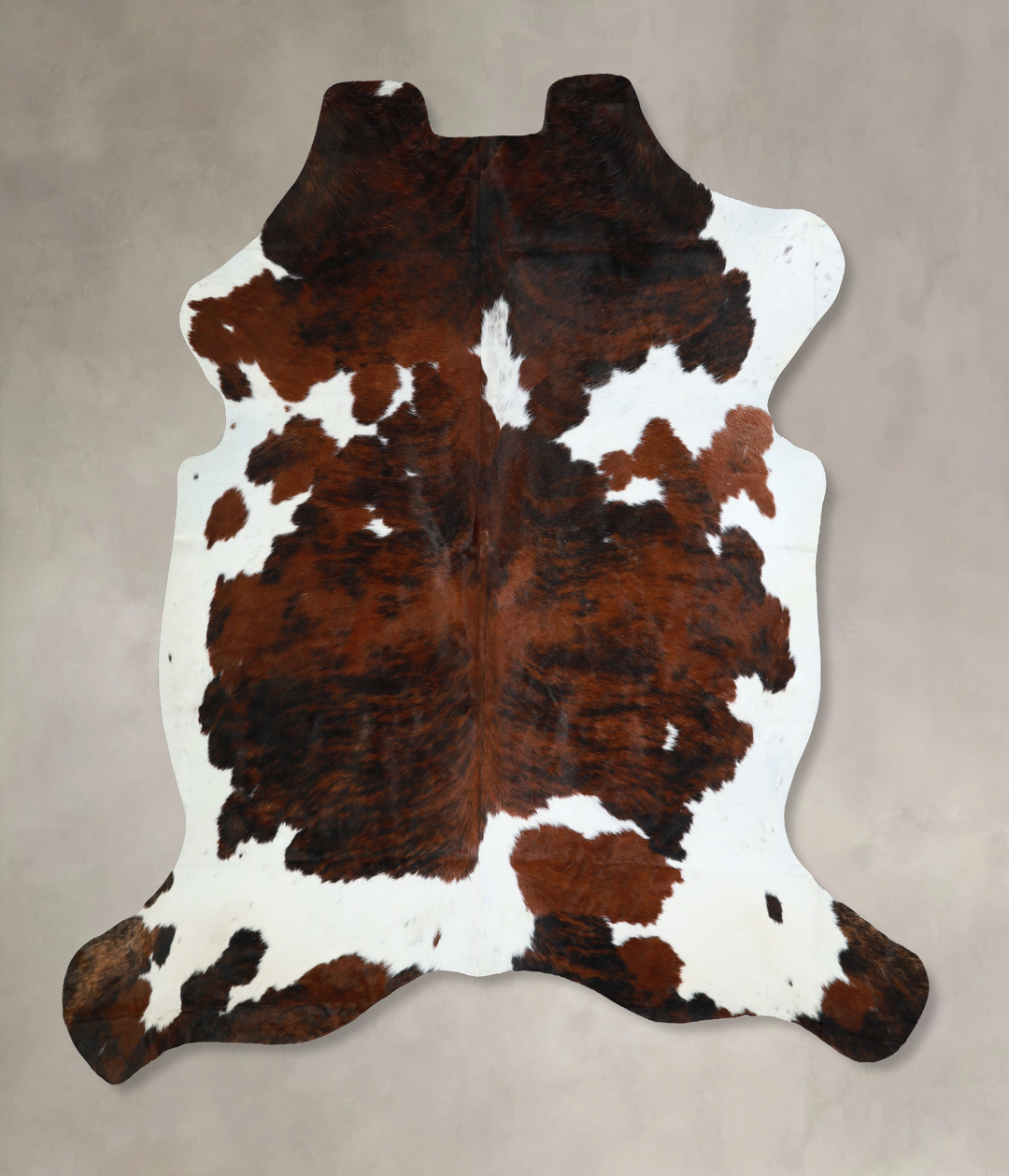 Tricolor X-Large European Cowhide Rug 7'1"H x 6'8"W #A41024 by Hudson 