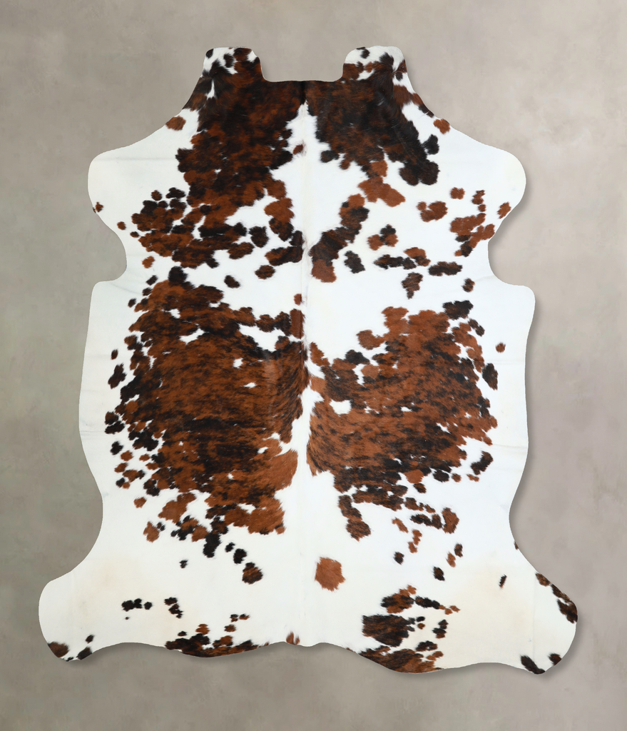 Tricolor X-Large European Cowhide Rug 6'9"H x 6'3"W #A41032 by Hudson Hides