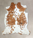 Tricolor X-Large European Cowhide Rug 6'11"H x 6'10"W #A41035 by Hudson Hides