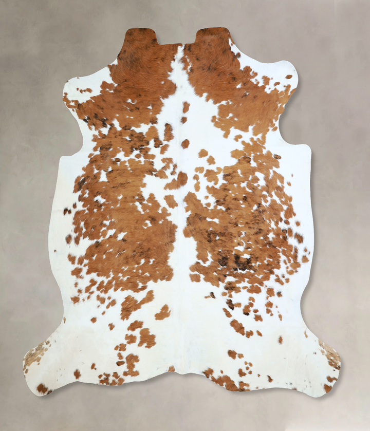 Tricolor X-Large European Cowhide Rug 6'11"H x 6'10"W #A41035 by Hudson Hides