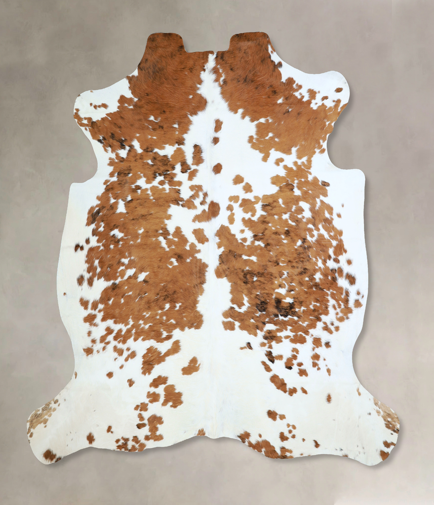 Tricolor X-Large European Cowhide Rug 6'11"H x 6'10"W #A41035 by Hudson Hides