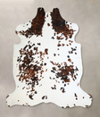 Tricolor X-Large European Cowhide Rug 6'9"H x 6'8"W #A41036 by Hudson Hides