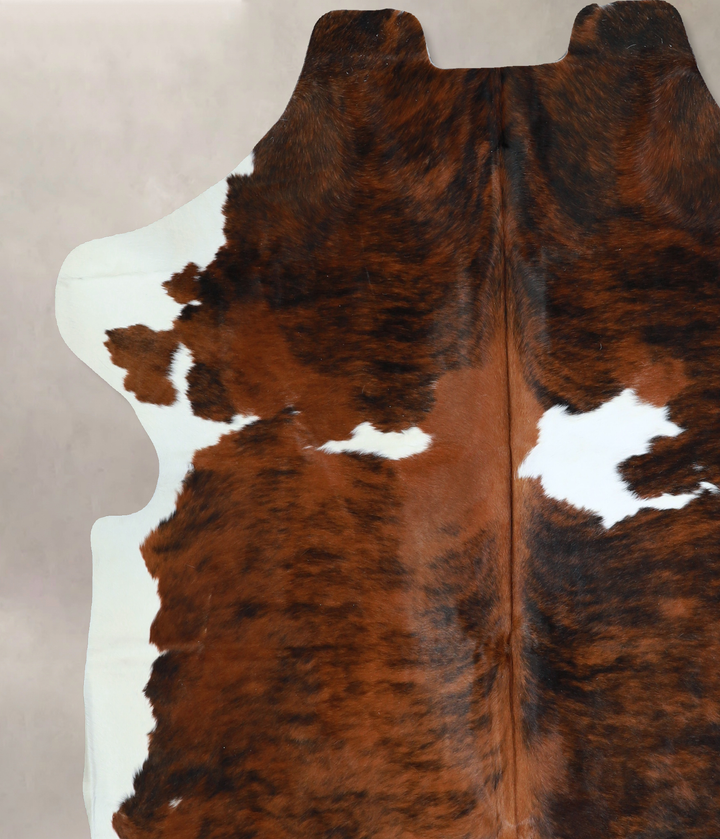 Tricolor X-Large European Cowhide Rug 6'9"H x 6'7"W #A41037 by Hudson Hides